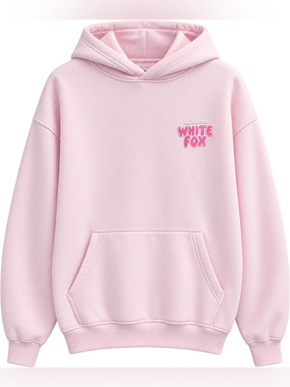 White fox hooded sweater